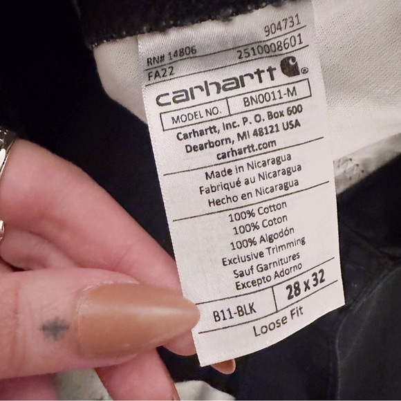 Carhartt Men's Black Pants Utility Cargo - Picture 8 of 10